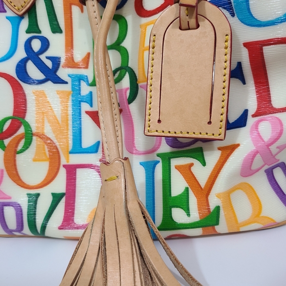 Dooney & Bourke Retro Grafica Drawstring Cinch Bucket Shoulder Sig Logo Bag - Picture 3 of 14